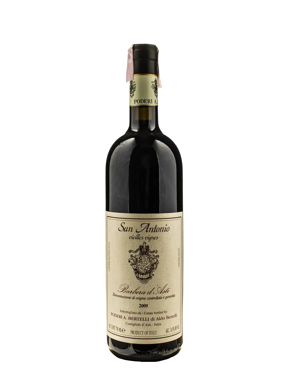 Poderi Bertelli Barbera d'Asti San Antonio Vieilles Vignes 2009