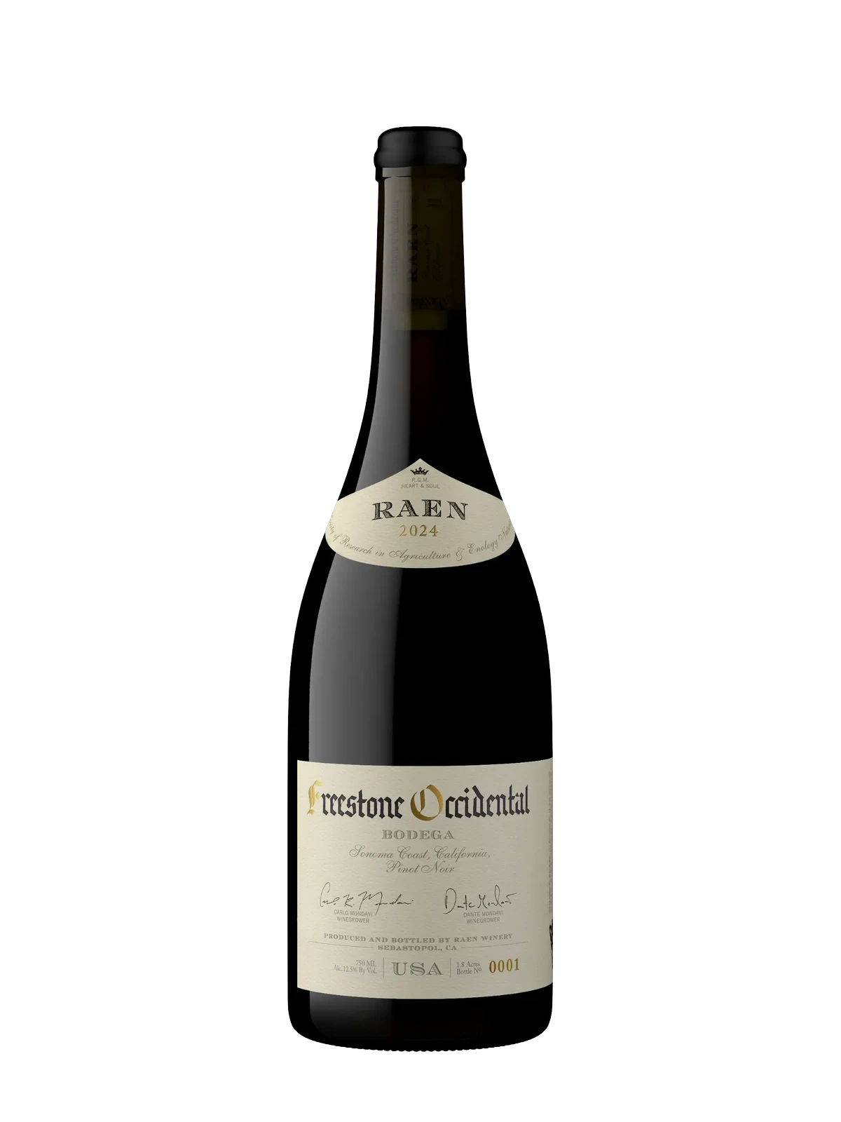 Raen Sonoma Coast Pinot Noir Freestone-Occidental Bodega Vineyard